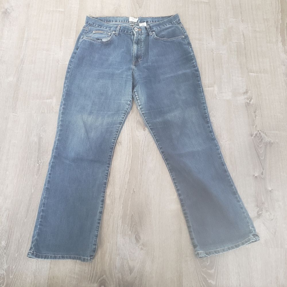 Calvin‎ Klein Jeans Midrise Bootcut Jeans Dark Vintage Medium Wash Size 14